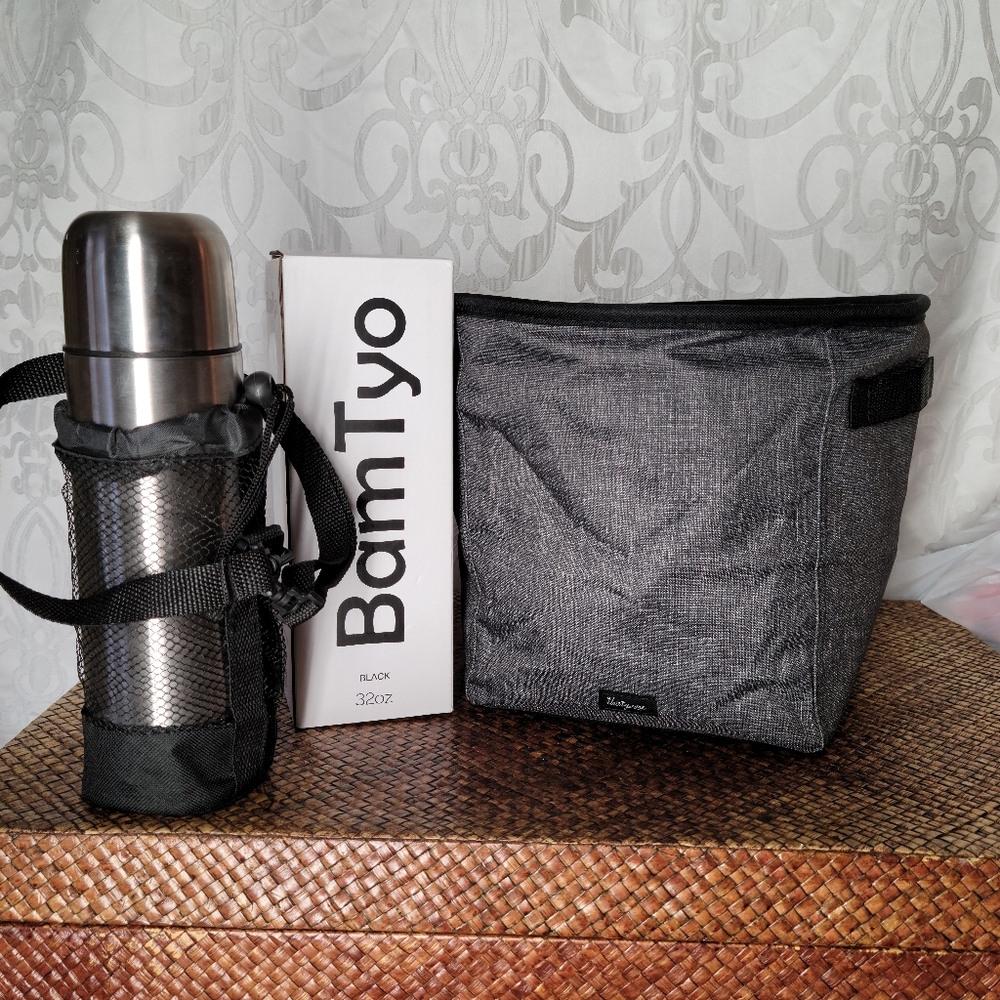 Thirty one small caddy. Thermos and infuser bottle